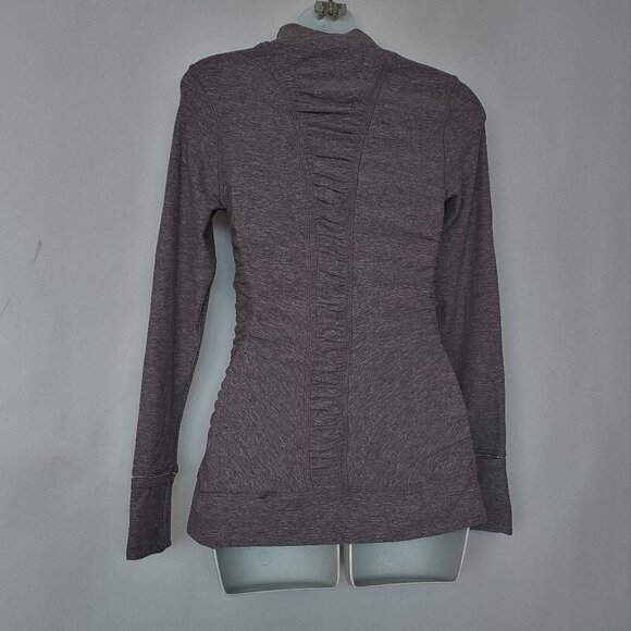 Lululemon Cypress Kiss Half Zip Jacket Top Purple Heathered Size 4 - Picture 2 of 5